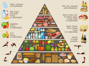 The food pyramid of correct nutrition